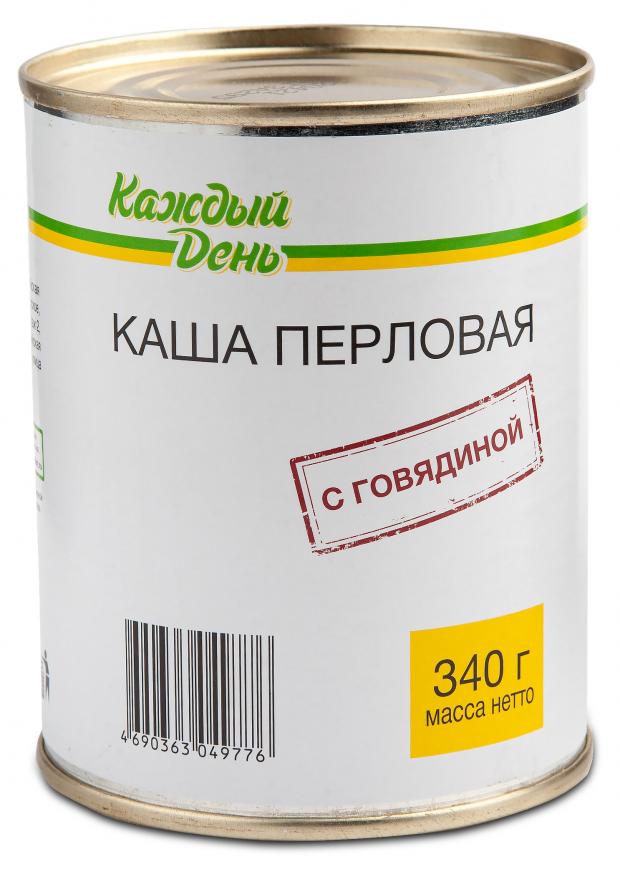 каша перловая с говядиной гост 340 г слуцкий мясокомбинат Каша перловая Каждый день с говядиной, 340 г