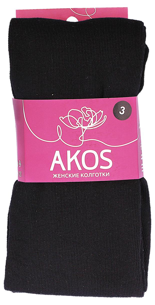 

Колготки женские AKOS гладкие из хлопка ZW51N1 черный, р. 4