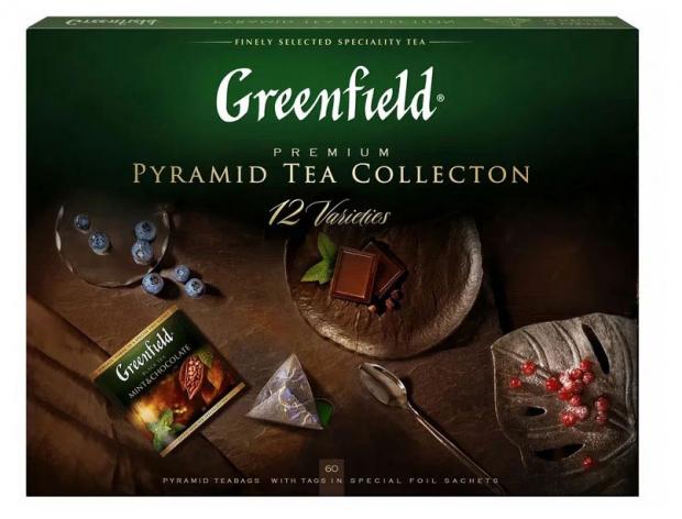 

Подарочный набор чая Greenfield Pyramid Tea Collection 12 видов, 60 шт