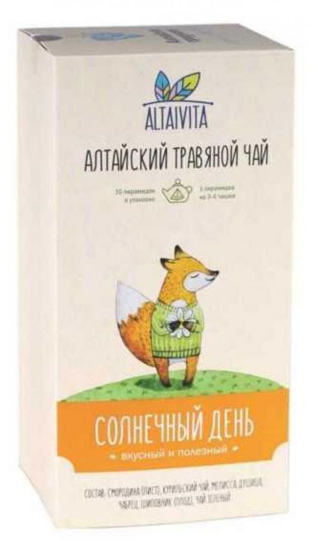 Чай зеленый AltaiVita Солнечный день с травами, 10x4 г