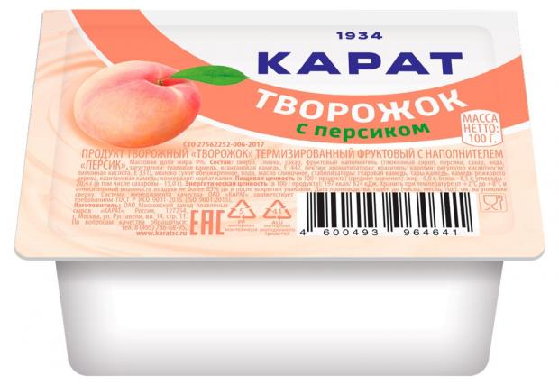 

Творожок «Карат» Творожок с персиком 9%, 100 г