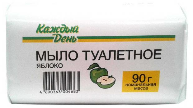 Мыло туалетное Каждый день Яблоко, 90 г