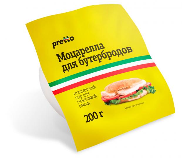 

Сыр полутвердый Pretto Моцарелла 45%, 200 г