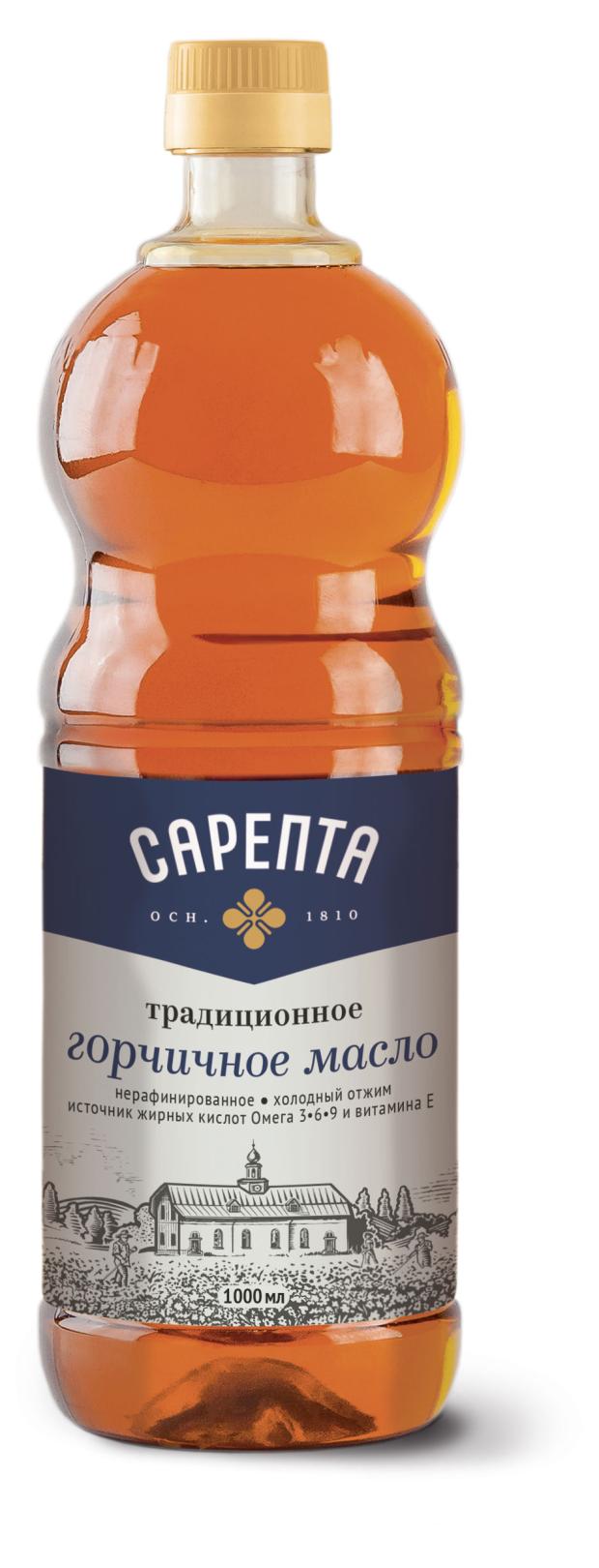 Масло горчичное Сарепта нерафинированное коричневое, 1 л