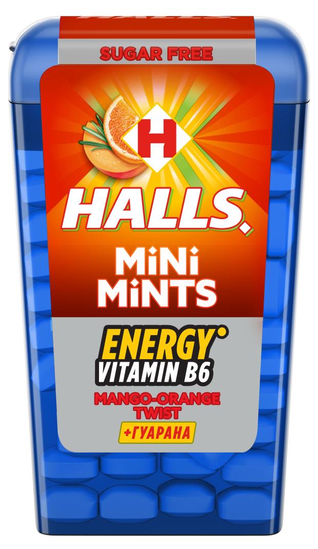 

Конфеты Halls Mini Mints Mango-Orange Twist без сахара со вкусом манго и апельсина, 12,5 г