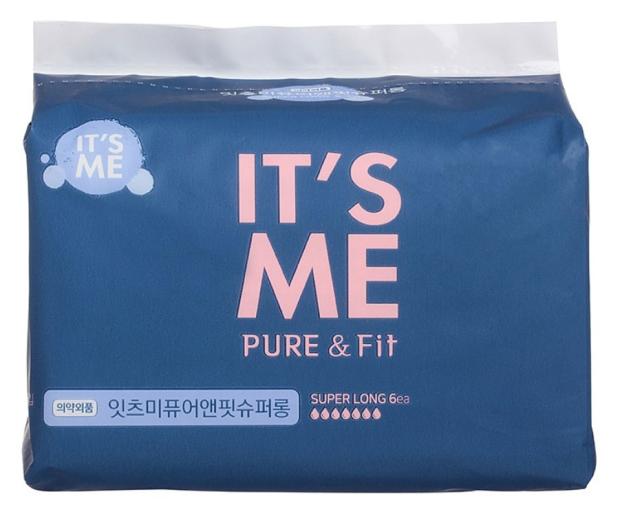 фото Прокладки гигиенические it's me pure&amp;fit ночные из органического хлопка с крылышками 6 капель, 6 шт