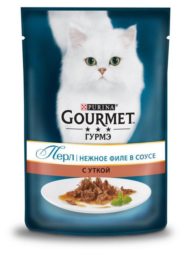 фото Корм для кошек gourmet perle нежное филе с уткой в соусе, 85 г