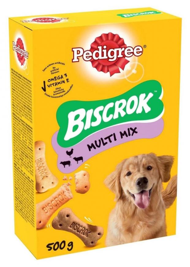 фото Лакомство для собак pedigree biscrok бисквитные косточки ассорти, 500 г