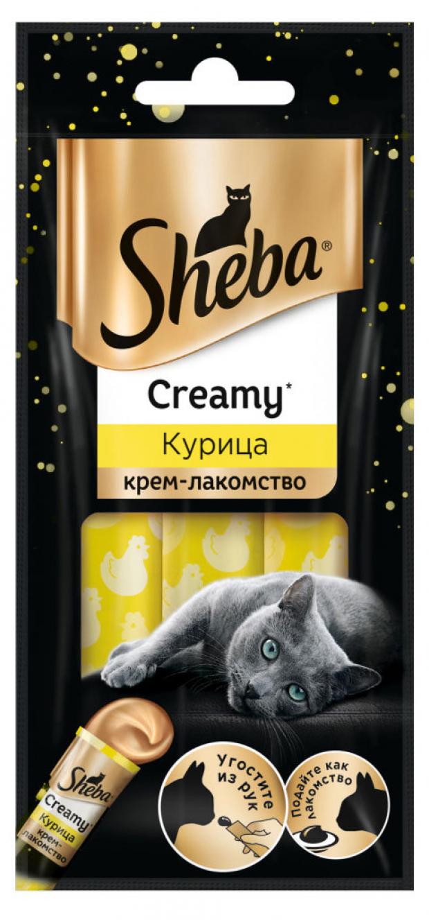 

Лакомство для кошек Sheba Creamy с курицей, 3х12 г