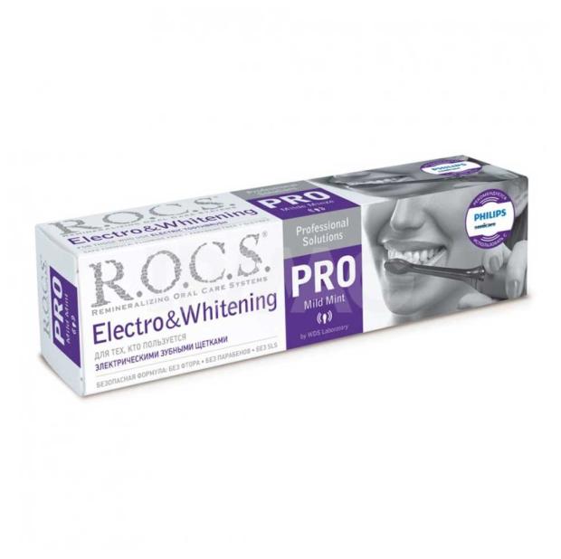 

Зубная паста R.O.C.S. PRO Electro&Whitening, 135 г