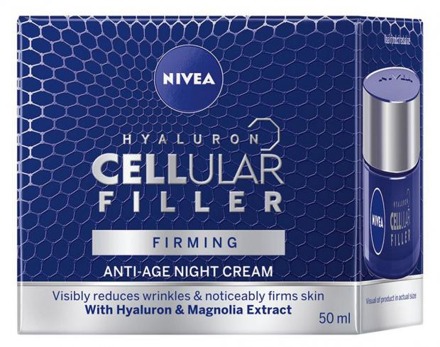 фото Крем-филлер для лица ночной nivea hyaluron cellular filler антивозрастной, 50 мл