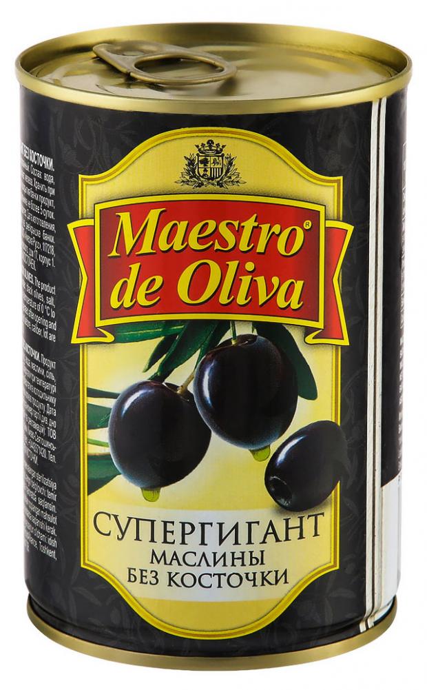 

Маслины черные Maestro de Oliva супергигант без косточек, 425 г