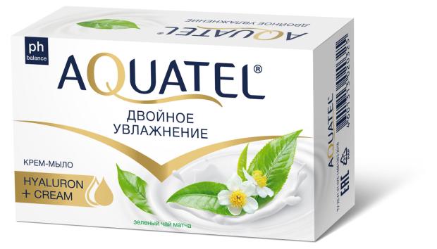 

Крем-мыло туалетное Aquatel зеленый чай матча, 90 г