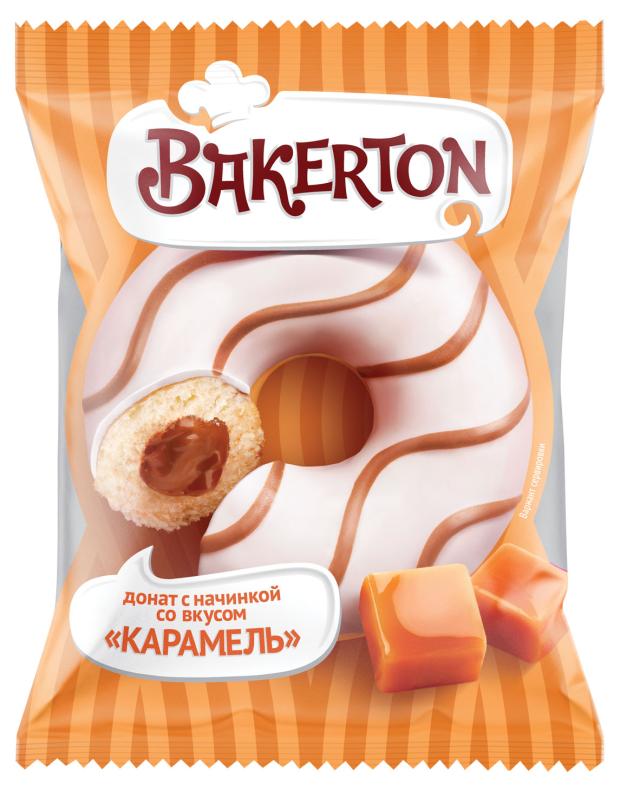 Пончики Донат Bakerton с карамельной начинкой, 67 г