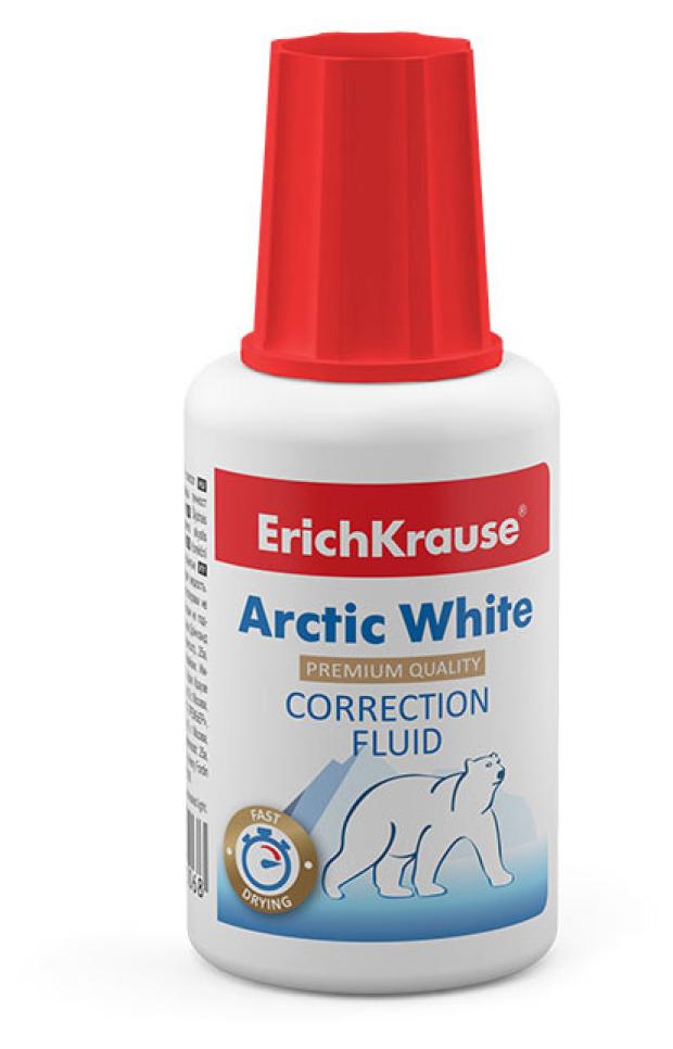 Корректор ErichKrause Arctic white с кисточкой, 20 мл