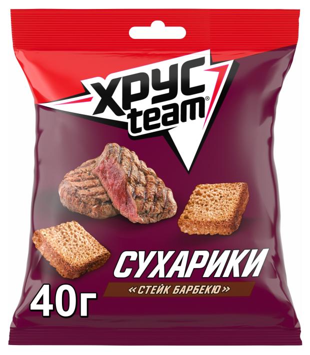 

Сухарики ржаные Хрусteam со вкусом барбекю, 40 г