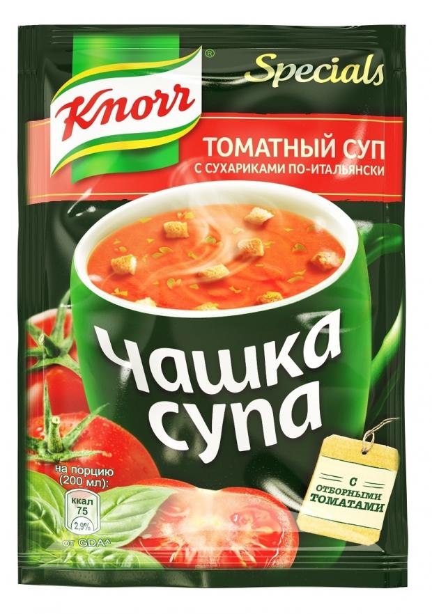 

Суп заварной Knorr Чашка супа томатный с сухариками, 18 г