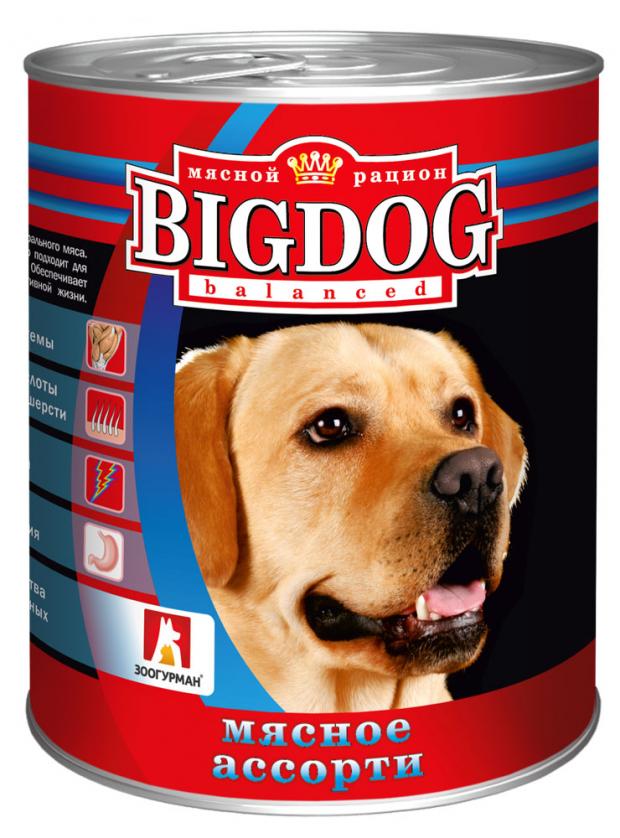 фото Консервы для собак «зоогурман» big dog мясное ассорти, 850 г