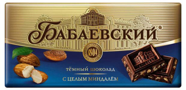 

Шоколад «Бабаевский» темный с целым миндалем, 100 г