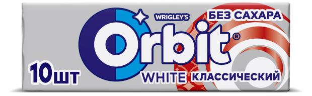 жевательная резинка orbit сочный абрикос 13 6 г Резинка жевательная Orbit White Классический без сахара, 13,6 г