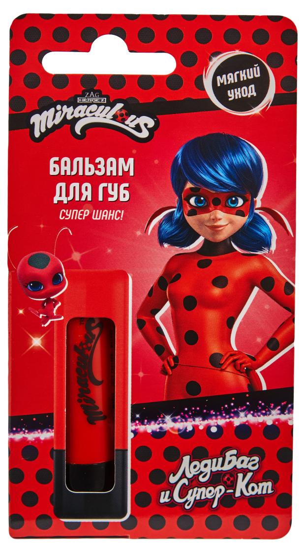 фото Бальзам для губ miraculous детский леди баг и супер кот для детей, 3,5 г