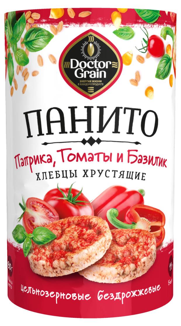 

Хлебцы хрустящие Doctor Grain Панито паприка томат базилик, 80 г