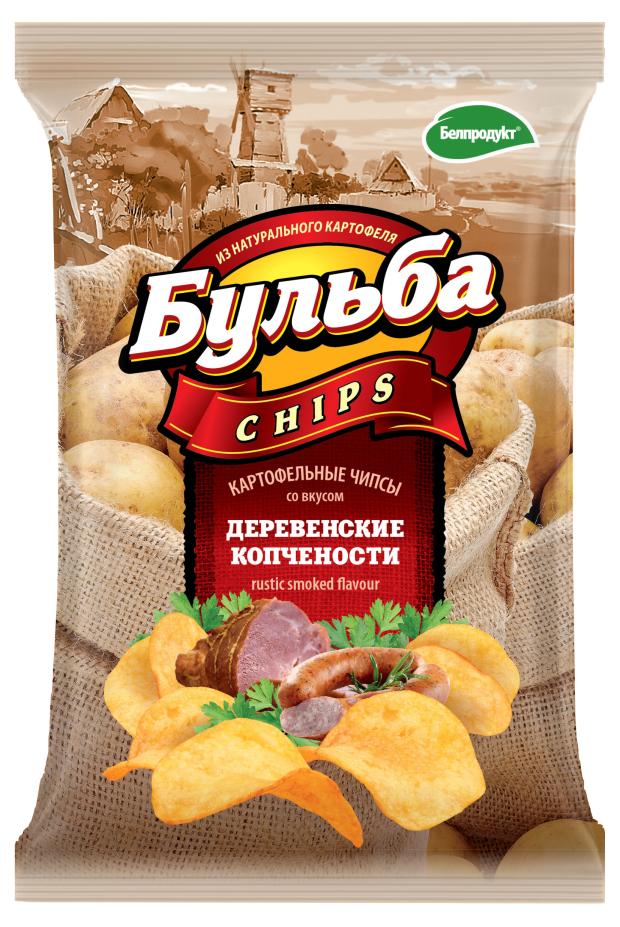 

Чипсы картофельные Бульба chips деревенские копчености, 75 г