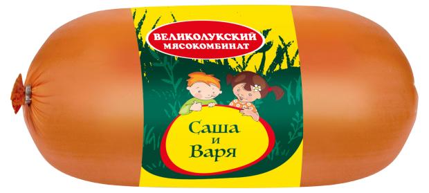 Колбаса Великолукский мясокомбинат Саша и Варя вареная, 400 г