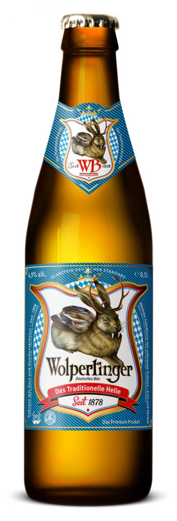 

Пиво Wolpertinger Das Traditionelle Helle светлое фильтрованное 4,9%, 500 мл