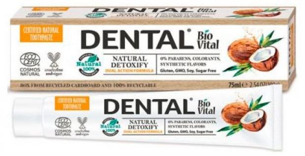 фото Зубная паста biovital detoxify dental с кокосовым маслом, 75 мл bio vital