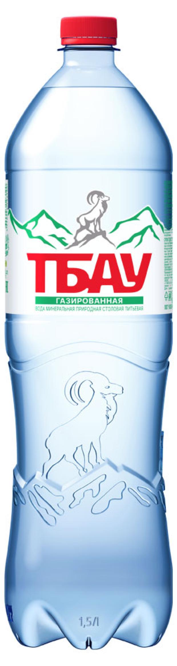 Вода минеральная ТБАУ газированная, 1,5 л