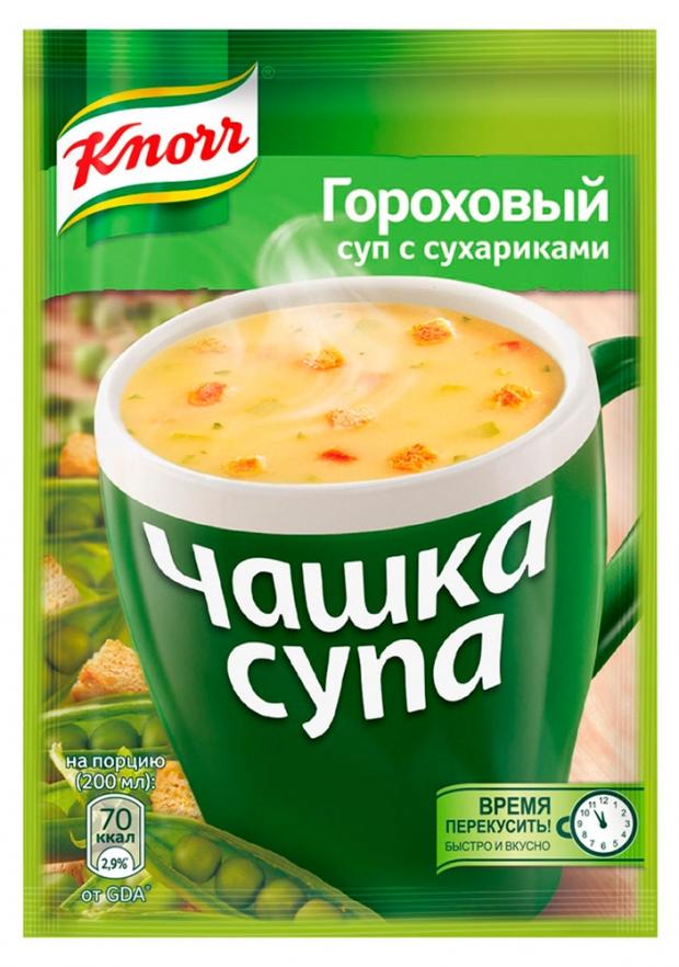 

Суп заварной Knorr Чашка супа гороховый с сухариками, 21 г