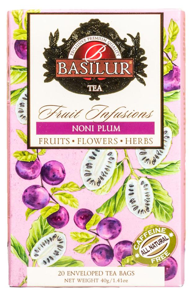 фото Чайный напиток basilur фруктовое вдохновение noni plum, 20 пакетиков