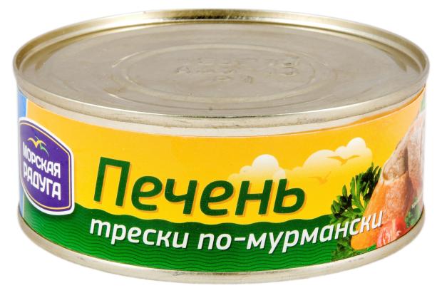 Печень трески Морская Радуга по-мурмански, 240 г