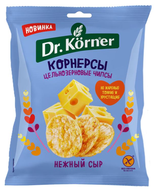 Чипсы цельнозерновые Dr.Korner кукурузно-рисовые с сыром, 50 г чипсы из лаваша со сметаной и луком вес