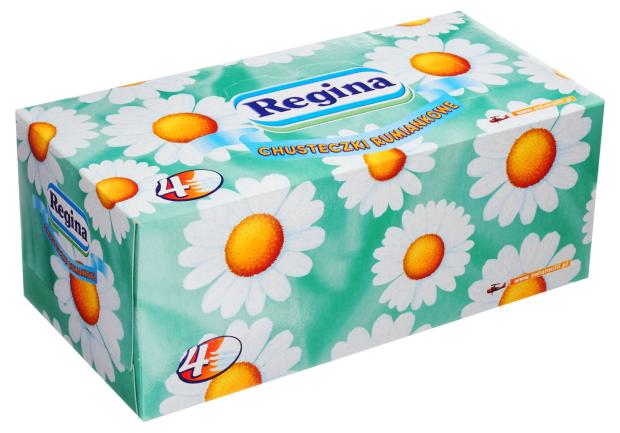 Салфетки бумажные косметические Regina Ромашка 4 слоя, 110 шт