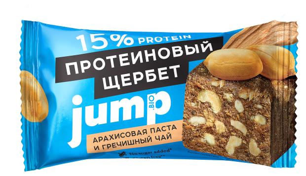 

Щербет протеиновый JUMP 15% с арахисовой пастой и гречишным чаем, 50 г