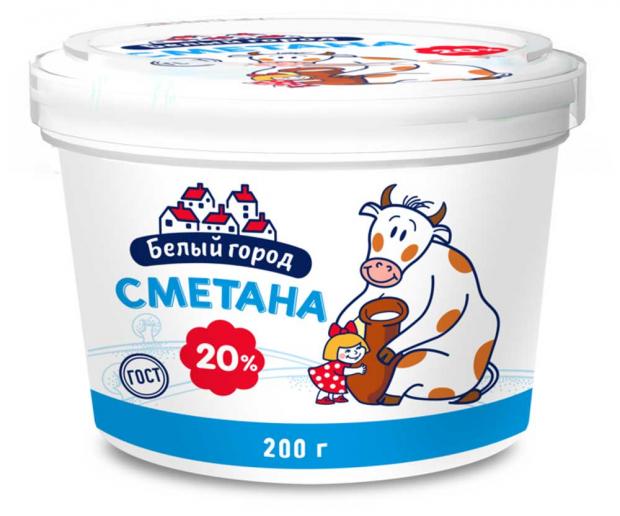 

Сметана «Белый город» 20%, 180 г