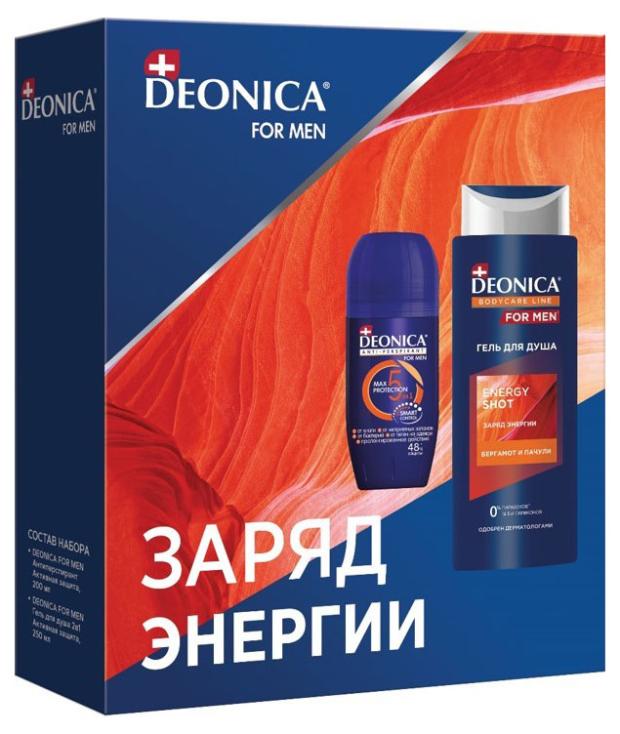 фото Подарочный набор deonica for men energy shot гель для душа + антиперспирант, 311 г