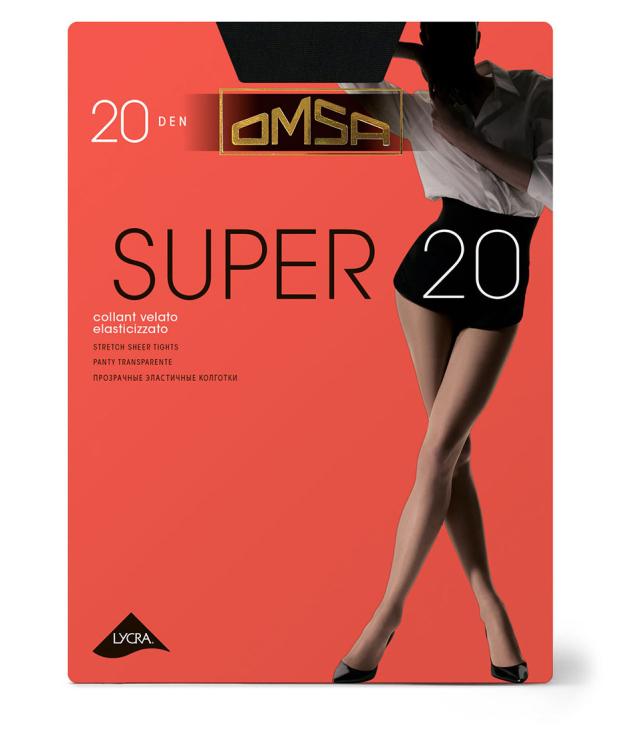 фото Колготки женские omsa super 20 nero, р. 4