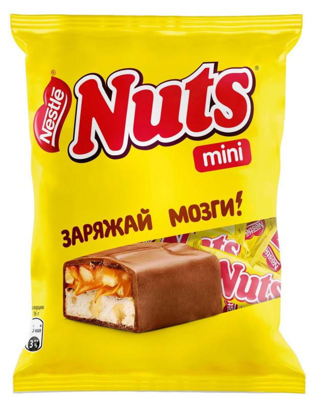 фото Батончики шоколадные nuts с фундуком и арахисом, 148 г