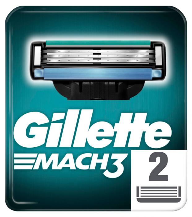 

Cменные кассеты для бритья Gillette Mach 3, 2 шт