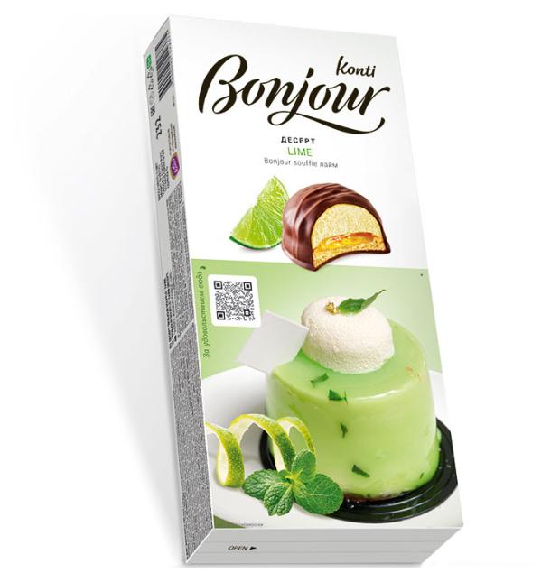 Десерт bonjour souffle вишня