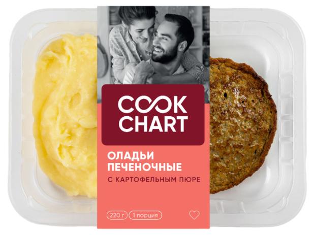 Оладьи печёночные Cook Chart с картофельным пюре, 220 г