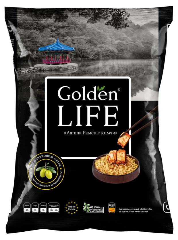 Чипсы Golden Life Со вкусом Лапши рамен с Кимчи, 90 г