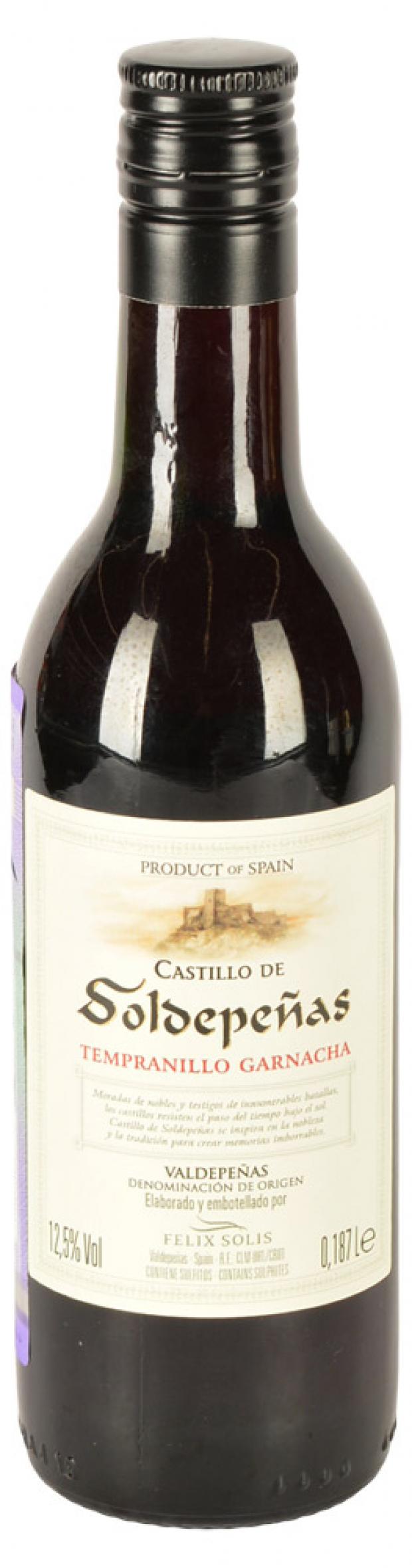 

Вино Castillo de Soldepenas Tempranillo Garnacha красное сухое Испания, 0,187 л