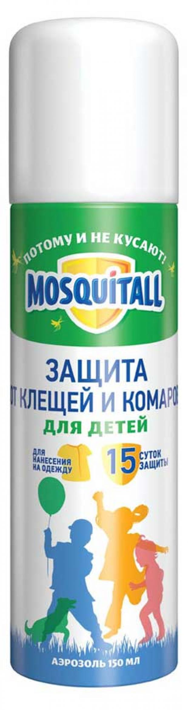 

Аэрозоль от клещей и комаров Mosquitall Нежная защита для детей, 150 мл