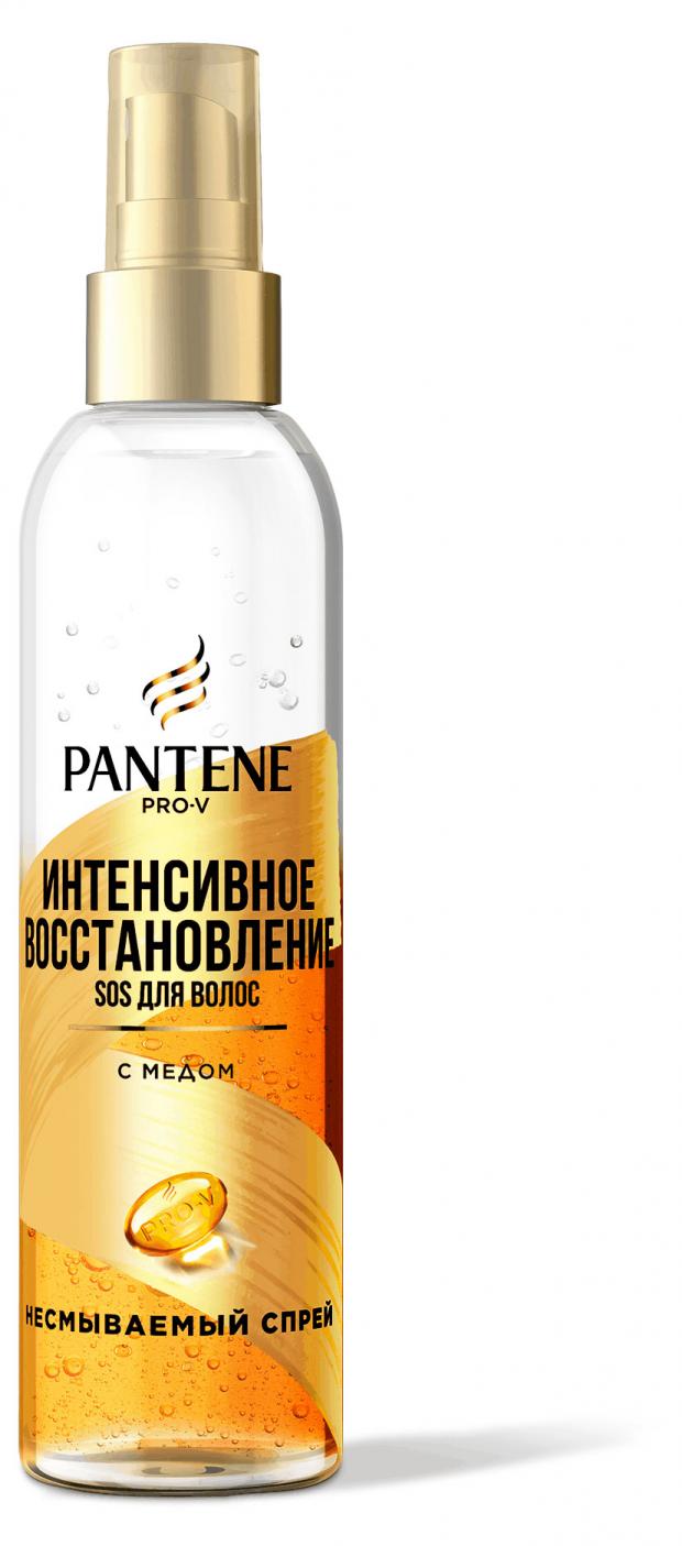 фото Спрей для волос pantene pro-v интенсивное восстановление для защиты от повреждений и блеска волос с медом, 150 мл