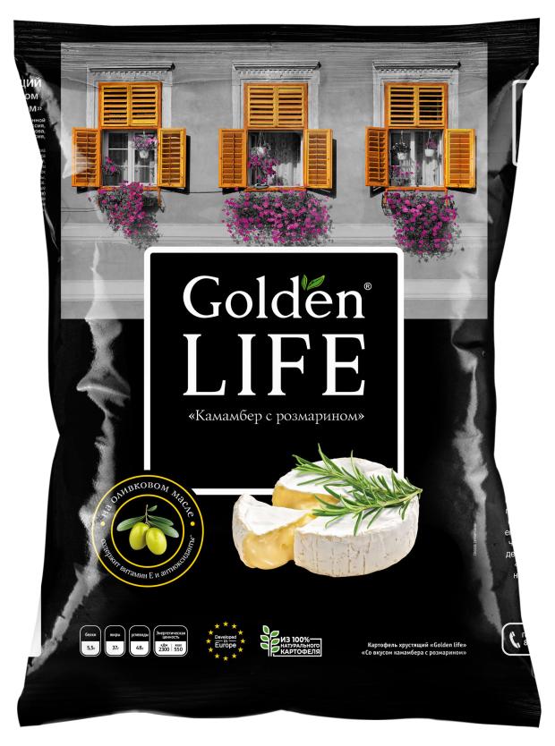 Чипсы Golden Life Со вкусом Камамбера с розмарином, 90 г чипсы бон джорно 90 г утка со специями