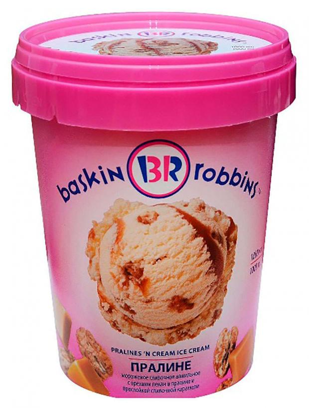 фото Мороженое сливочное baskin robbins пралине со сливками, 1 л